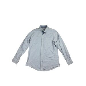 Southern Tide Mens Medium Blue White Striped Long Sleeve Button Down Shirt Logo